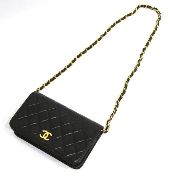 Chanel Lambskin Single Chain Shoulder Pouch Matelasse Black - Picture 8 of 10